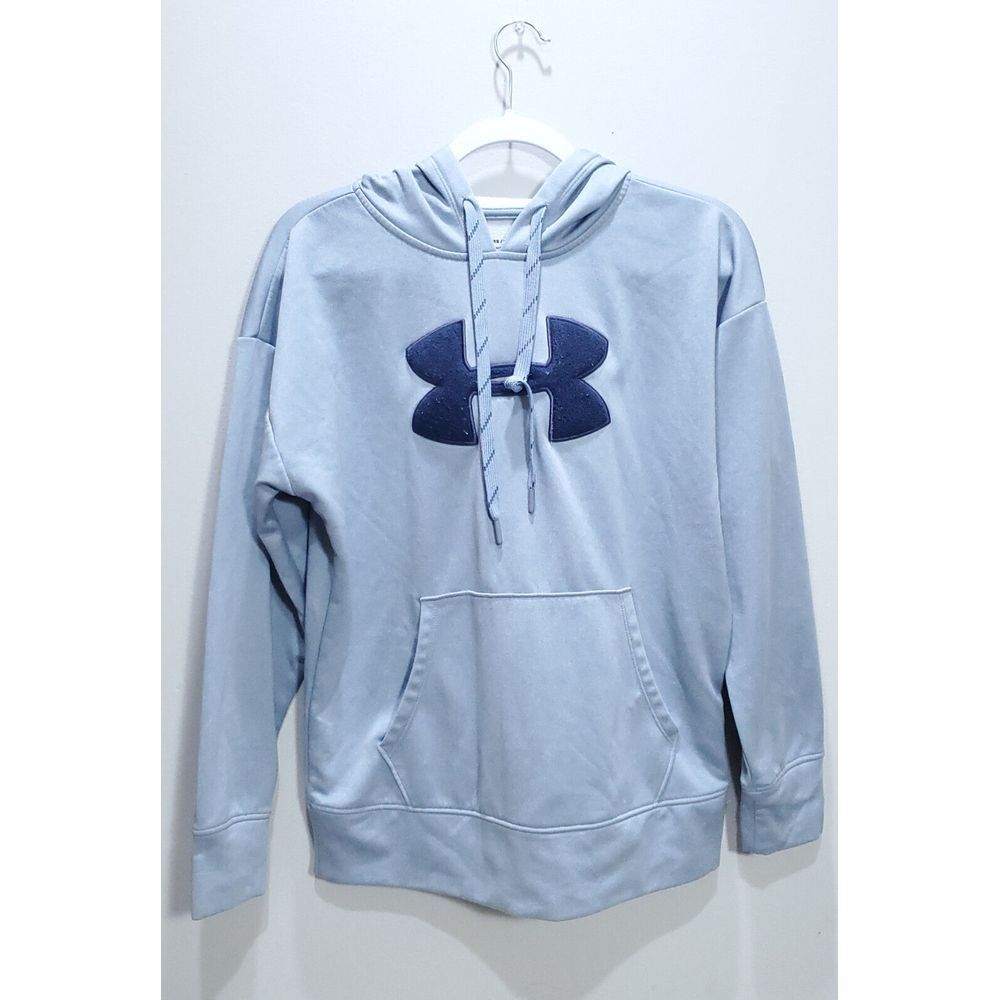 Under Armour Sweater Womens XSmall Pullover Blue Hoodie Logo Loose Sport Running